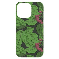 Seamless-pattern-with-hand-drawn-guelder-rose-branches Iphone 14 Pro Max Black Uv Print Case by uniart180623