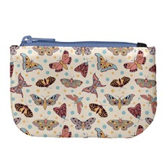 Pattern-with-butterflies-moths Large Coin Purse by uniart180623