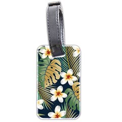 Seamless-pattern-with-tropical-strelitzia-flowers-leaves-exotic-background Luggage Tag (two Sides)