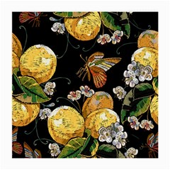 Embroidery-blossoming-lemons-butterfly-seamless-pattern Medium Glasses Cloth (2 Sides) by uniart180623