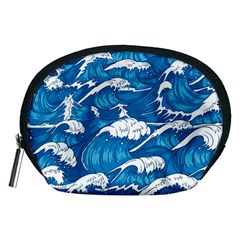 Storm-waves-seamless-pattern-raging-ocean-water-sea-wave-vintage-japanese-storms-print-illustration- Accessory Pouch (medium) by uniart180623