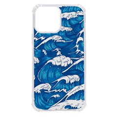 Storm-waves-seamless-pattern-raging-ocean-water-sea-wave-vintage-japanese-storms-print-illustration- Iphone 13 Pro Max Tpu Uv Print Case by uniart180623