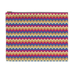 Zigzag-pattern-seamless-zig-zag-background-color Cosmetic Bag (xl) by uniart180623