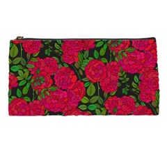 Seamless-pattern-with-colorful-bush-roses Pencil Case by uniart180623