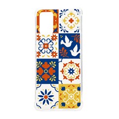 Mexican-talavera-pattern-ceramic-tiles-with-flower-leaves-bird-ornaments-traditional-majolica-style- Samsung Galaxy S20Plus 6.7 Inch TPU UV Case