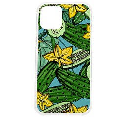 Seamless-pattern-with-cucumber-slice-flower-colorful-hand-drawn-background-with-vegetables-wallpaper Iphone 12 Pro Max Tpu Uv Print Case by uniart180623