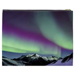 Aurora Stars Sky Mountains Snow Aurora Borealis Cosmetic Bag (XXXL) Back