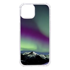 Aurora Stars Sky Mountains Snow Aurora Borealis Iphone 14 Tpu Uv Print Case by uniart180623