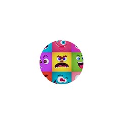 Monsters-emotions-scary-faces-masks-with-mouth-eyes-aliens-monsters-emoticon-set 1  Mini Magnets