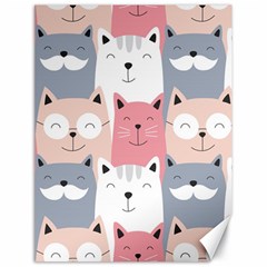 Cute Seamless Pattern With Cats Canvas 18  X 24  by uniart180623