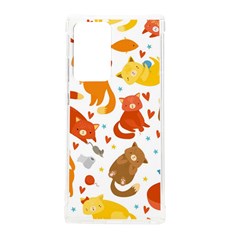 Seamless Pattern With Kittens White Background Samsung Galaxy Note 20 Ultra Tpu Uv Case by uniart180623