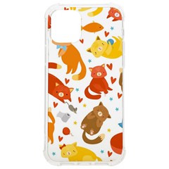 Seamless Pattern With Kittens White Background Iphone 12/12 Pro Tpu Uv Print Case by uniart180623