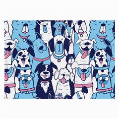 Dogs Seamless Pattern Large Glasses Cloth by uniart180623