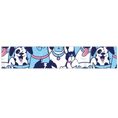 Dogs Seamless Pattern Large Premium Plush Fleece Scarf  by uniart180623