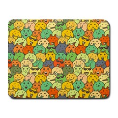 Seamless Pattern With Doodle Bunny Small Mousepad by uniart180623