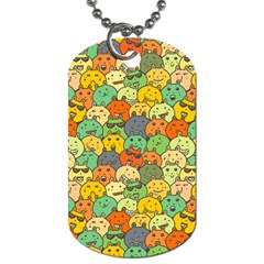 Seamless Pattern With Doodle Bunny Dog Tag (two Sides) by uniart180623