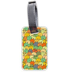 Seamless Pattern With Doodle Bunny Luggage Tag (two Sides)