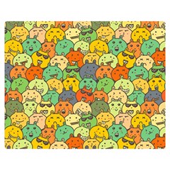 Seamless Pattern With Doodle Bunny Premium Plush Fleece Blanket (medium) by uniart180623