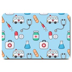 Medical-seamless-pattern Large Doormat by uniart180623