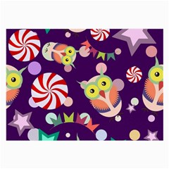 Owl-pattern-background Large Glasses Cloth by uniart180623