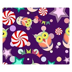 Owl-pattern-background Premium Plush Fleece Blanket (small)