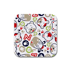 Animals-pattern Rubber Square Coaster (4 pack)