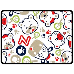 Animals-pattern Two Sides Fleece Blanket (large) by uniart180623