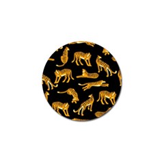 Seamless-exotic-pattern-with-tigers Golf Ball Marker by uniart180623