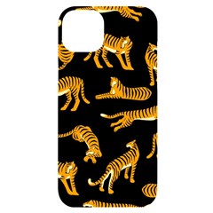Seamless-exotic-pattern-with-tigers Iphone 14 Plus Black Uv Print Case by uniart180623