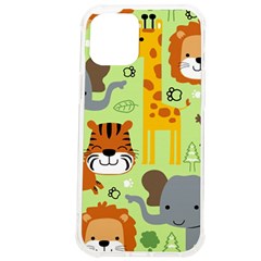 Seamless-pattern-vector-with-animals-wildlife-cartoon Iphone 12 Pro Max Tpu Uv Print Case