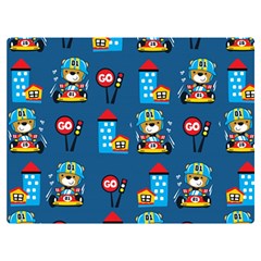 Racing-car-printing-set-cartoon-vector-pattern Two Sides Premium Plush Fleece Blanket (extra Small) by uniart180623