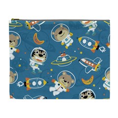 Seamless-pattern-funny-astronaut-outer-space-transportation Cosmetic Bag (xl) by uniart180623