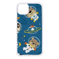 Seamless-pattern-funny-astronaut-outer-space-transportation Iphone 14 Plus Tpu Uv Print Case by uniart180623