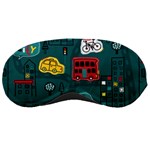 Seamless-pattern-hand-drawn-with-vehicles-buildings-road Sleeping Mask Front