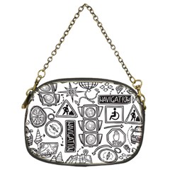 Navigation-seamless-pattern Chain Purse (two Sides) by uniart180623