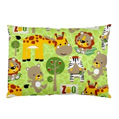 Funny-animals-cartoon Pillow Case by uniart180623