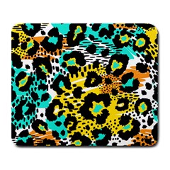 Seamless-leopard-wild-pattern-animal-print Large Mousepad by uniart180623