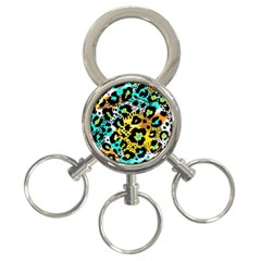 Seamless-leopard-wild-pattern-animal-print 3-ring Key Chain