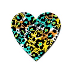 Seamless-leopard-wild-pattern-animal-print Heart Magnet