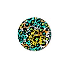 Seamless-leopard-wild-pattern-animal-print Golf Ball Marker by uniart180623