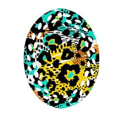 Seamless-leopard-wild-pattern-animal-print Oval Filigree Ornament (Two Sides)