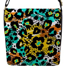 Seamless-leopard-wild-pattern-animal-print Flap Closure Messenger Bag (S)