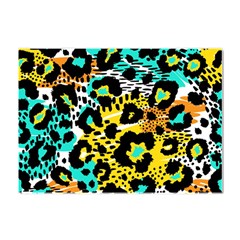 Seamless-leopard-wild-pattern-animal-print Crystal Sticker (A4)