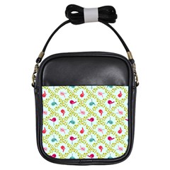 Birds-pattern-background Girls Sling Bag by uniart180623