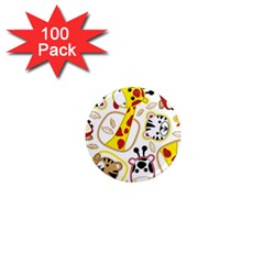 Vector-seamless-pattern-nice-animals-cartoon 1  Mini Magnets (100 Pack) 