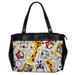 Vector-seamless-pattern-nice-animals-cartoon Oversize Office Handbag by uniart180623