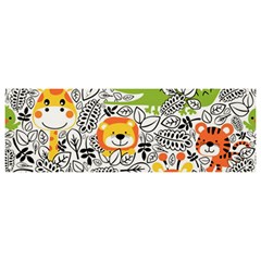 Seamless-pattern-with-wildlife-cartoon Banner and Sign 9  x 3 