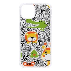 Seamless-pattern-with-wildlife-cartoon Iphone 13 Tpu Uv Print Case by uniart180623