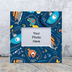 Seamless-pattern-vector-submarine-with-sea-animals-cartoon White Box Photo Frame 4  X 6  by uniart180623