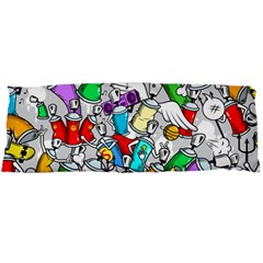 Graffiti-characters-seamless-pattern Body Pillow Case Dakimakura (two Sides) by uniart180623